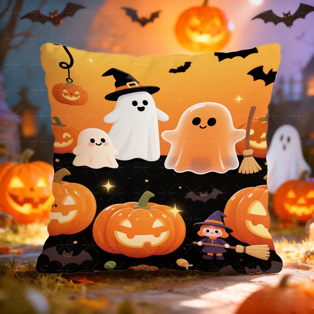 New American Halloween Cushion Cartoon Children's Funny Pumpkin Cushion Holiday Gift Pillow Case