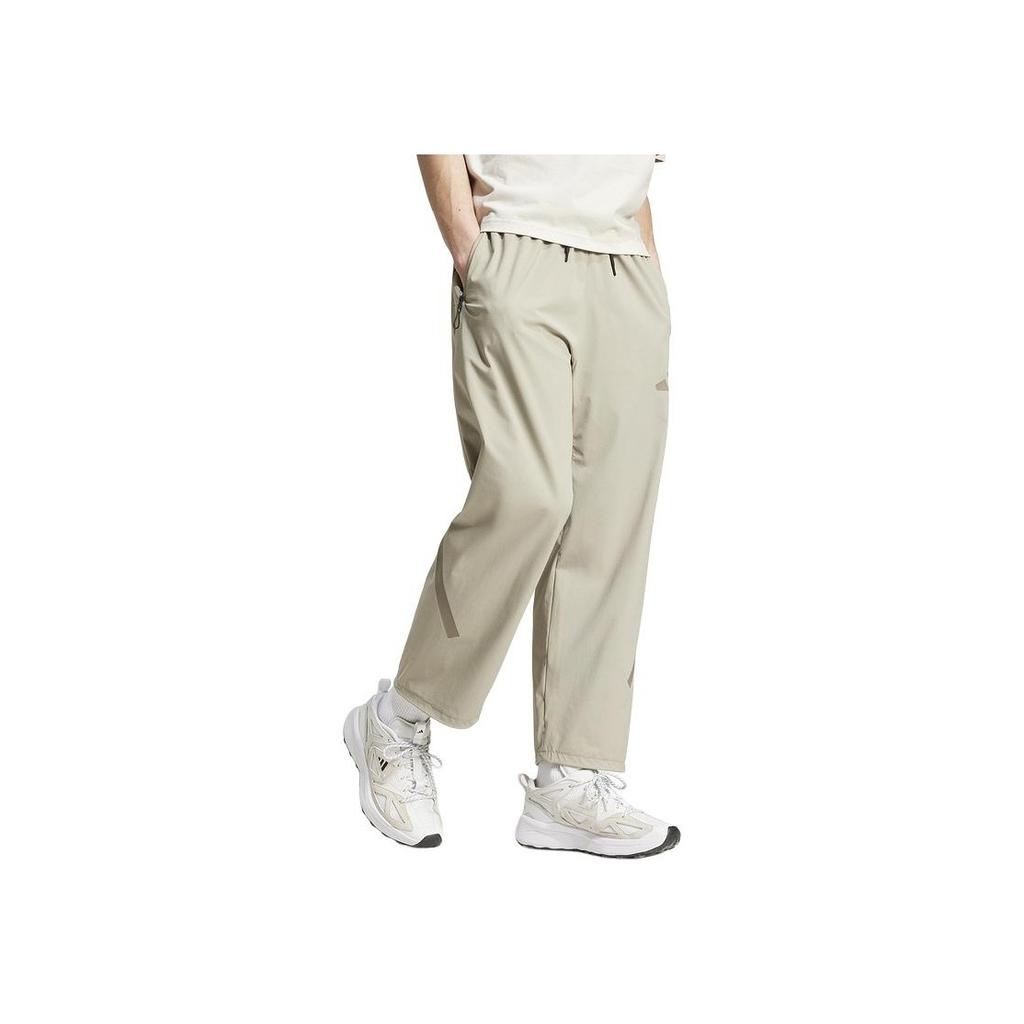 Adidas True Healing Series SS25 Casual Versatile Lace-Up Straight-Leg Knitted Sports Pants Men Pants Off-White JN9030
