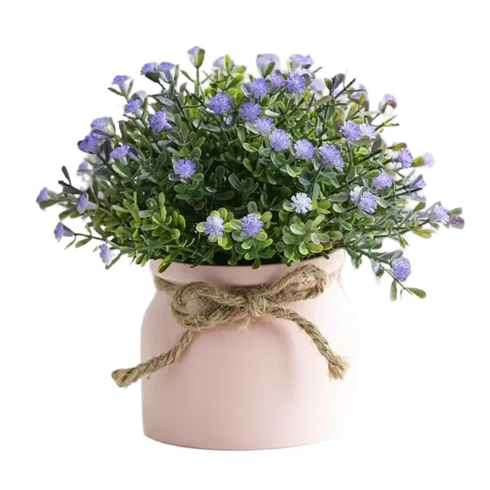 Colorful Faux Plants Artificial Potted Flowers Compact Size Maintenance-Free Indoor Decoration For Living Room