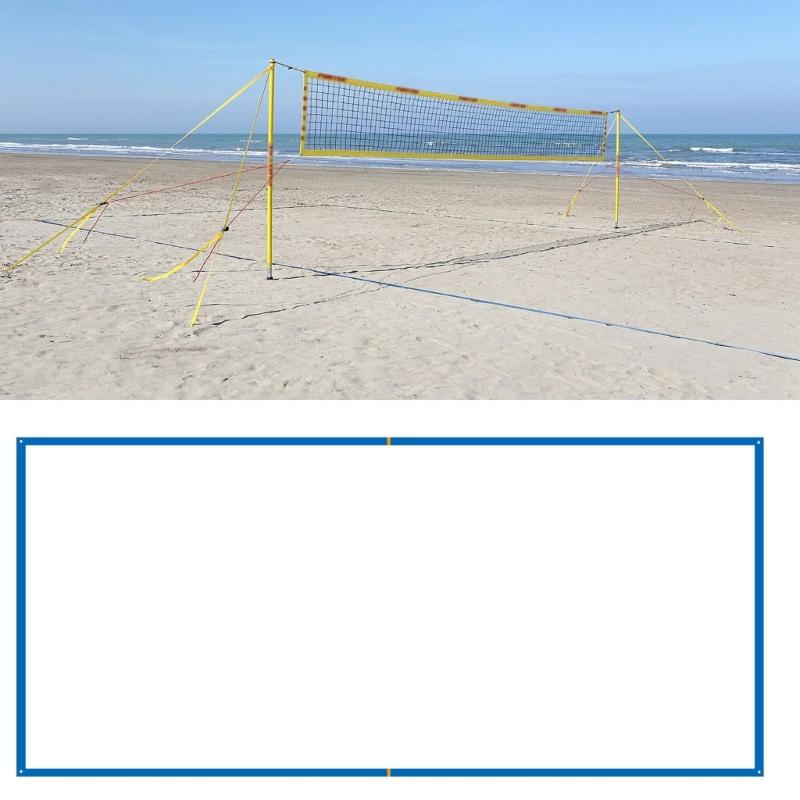 Professional Outdoor Volleyballs Courts Marker Regulable Boundaries Line With Sand Anchors Net Bag Official Size