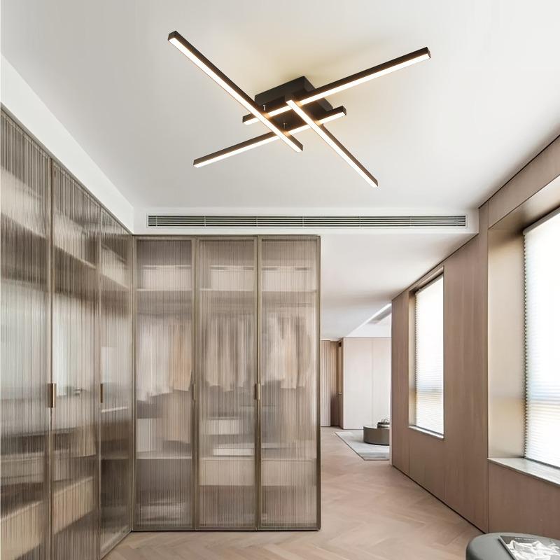 

Потолочный светильник на 4 лампы, светодиодный, черный, встраиваемый, подвесной, потолочный светильник, подходящий для кухни, гостиной, спальни