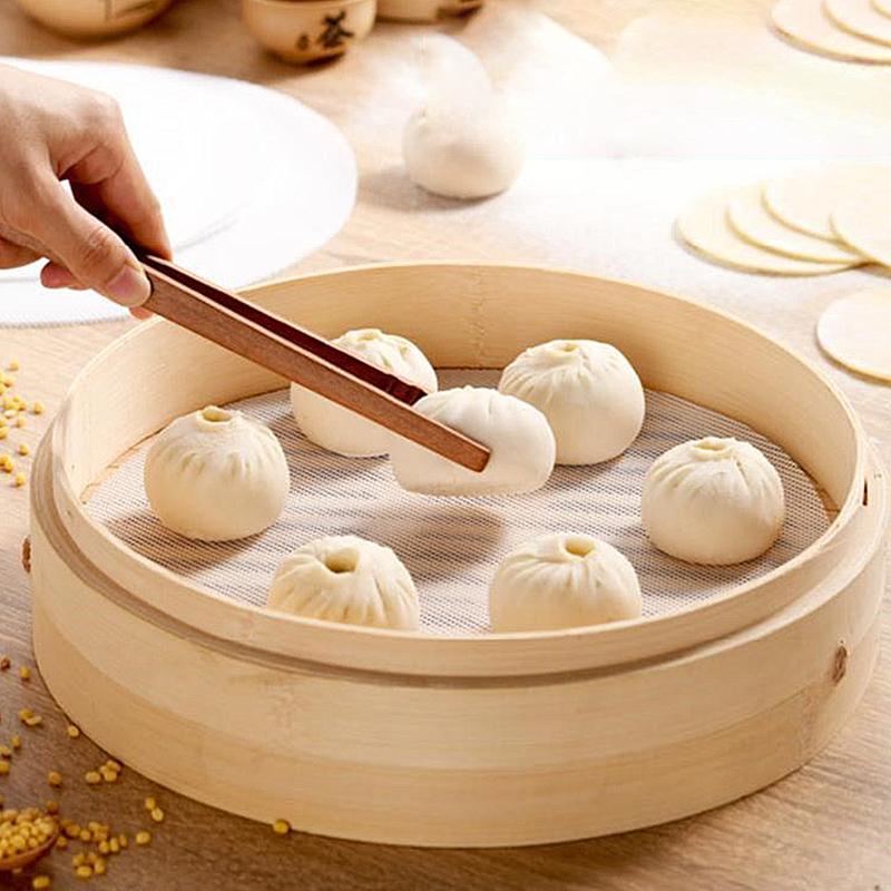 YOMDID 5PCS Round Steamer Cloth Cotton Steamer Mat For Stuffed Buns Steamed Bread Steaming Cloth Practical Steamer Accessories