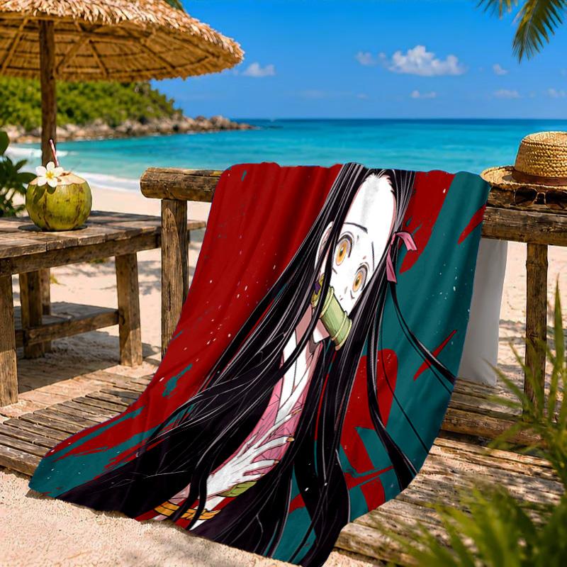 Kamado Dreams In The Night Sky Beach Towel Microfiber Beach Towel, Lightweight and Quick-Dry, for Summer Travel, Swimming Pool Fan Birthday Gift