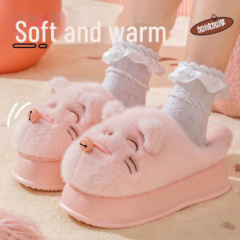 

Зимние женские хлопковые тапочки 2024 года: Теплая домашняя обувь с толстой нескользящей подошвой и плюшевой подкладкой. 40-41 (suitable for 39-40) алмаз/розовый