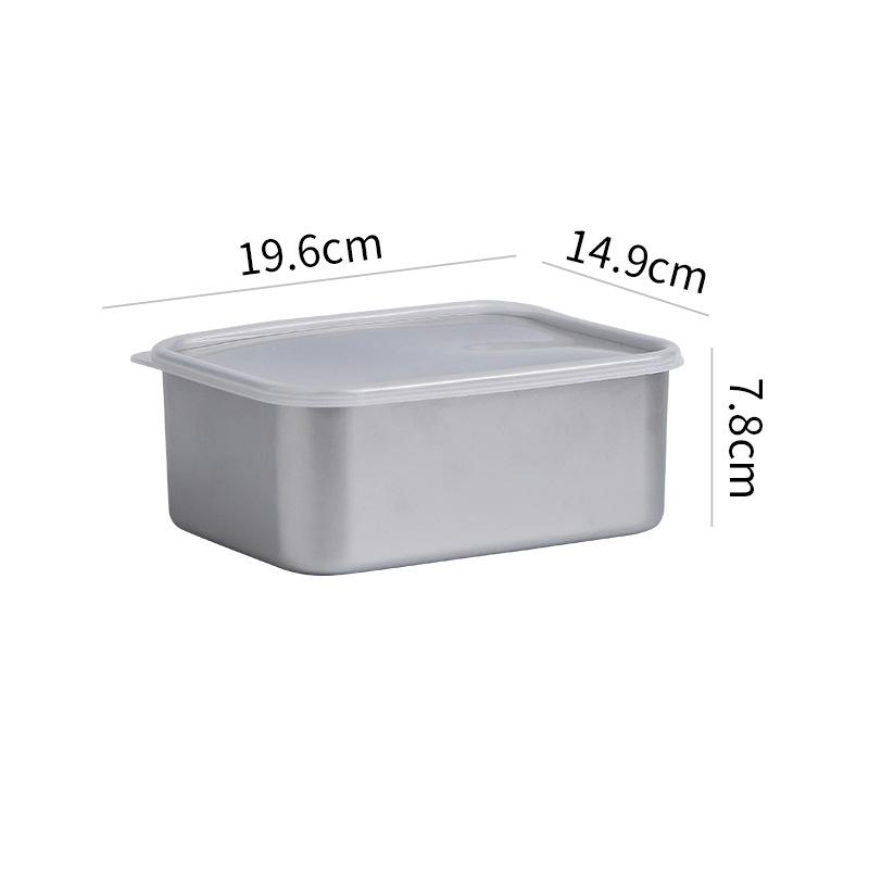 Nerezová nádoba na uchovávání potravin s průhledným víkem, chladničkový box na křehké potraviny, kontejner, kuchyňský organizér na zeleninu