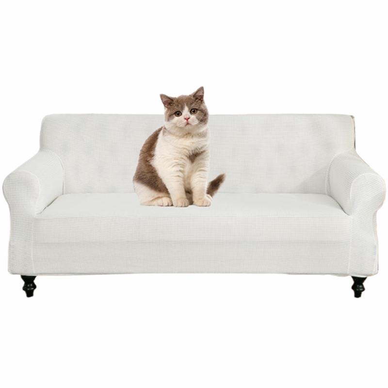 Sofa Überzug Elastisch Für Wohnzimmer Zuhause Jacquard Stretch Überwürfe Ecksofa Abdeckungen 1/2/3/4 Sitzer L Form Kostenloses Einkaufs-Pad 1Seat 90-130CM