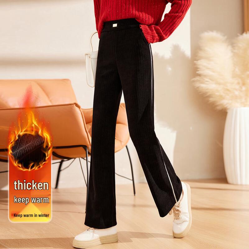 

Past Women s Autumn/Winter Elastic Waist Straight Leg Pants 2XL