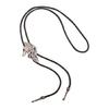 6Pcs Men's Fashion Rodeos Bolo Tie with Adjustable Leather Strap and Western Cow Skull Metal Pendant Necktie Necklace