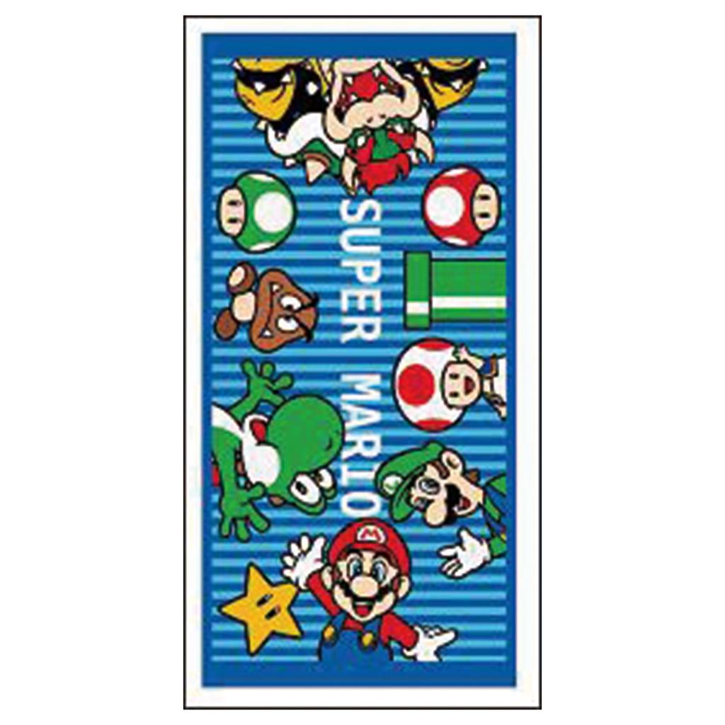 Marushin Bath Nintendo Mario Blue 485001400 Towel, World,