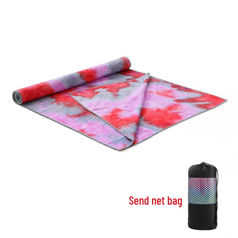 Принтованный коврик для йоги и полотенце-одеяло