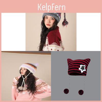 Gebreide Muts met Kattenoren en Warmte voor Casual Winterkleding
