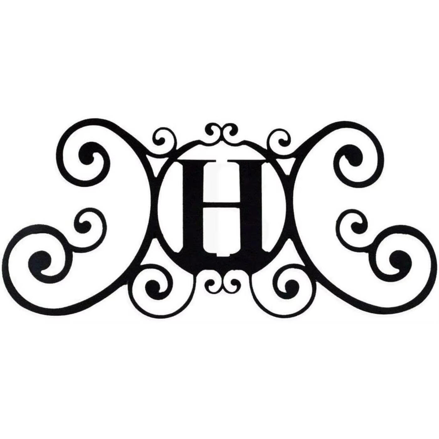 

Домашняя табличка Буква - Монограмма с завитками Начальная буква Художественное произведение Металлическое искусство Дом Буква Монограмма с завитками Начальная буква Декор