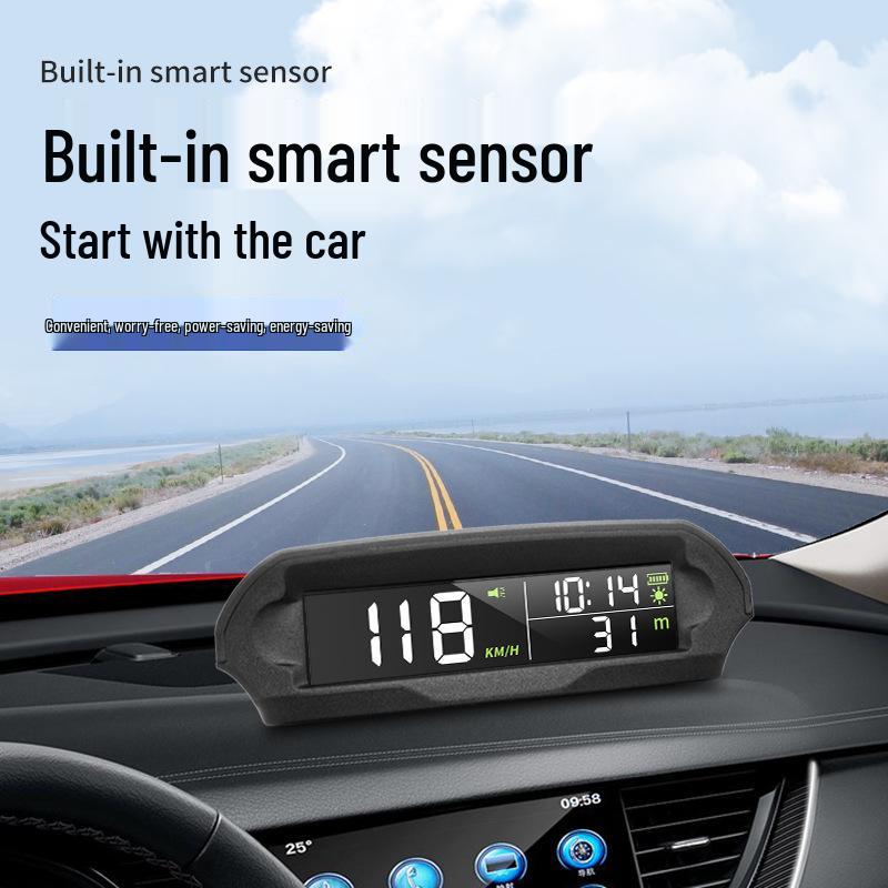 Wireless GPS Car HUD: Satellite Speed, Odometer, Altitude & Temperature Display