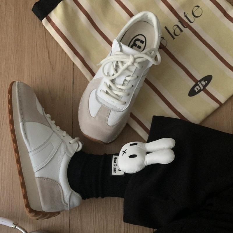 

Real soft leather retro women s spring new soft-soled niche single shoes sports running 40