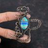 Rainbow Calsilica Pendant Copper Wire Wrapped Pendant Rabbit Pendant Original Gemstone Jewelry Handmade Pendant Copper Jewelry Gifts For Her