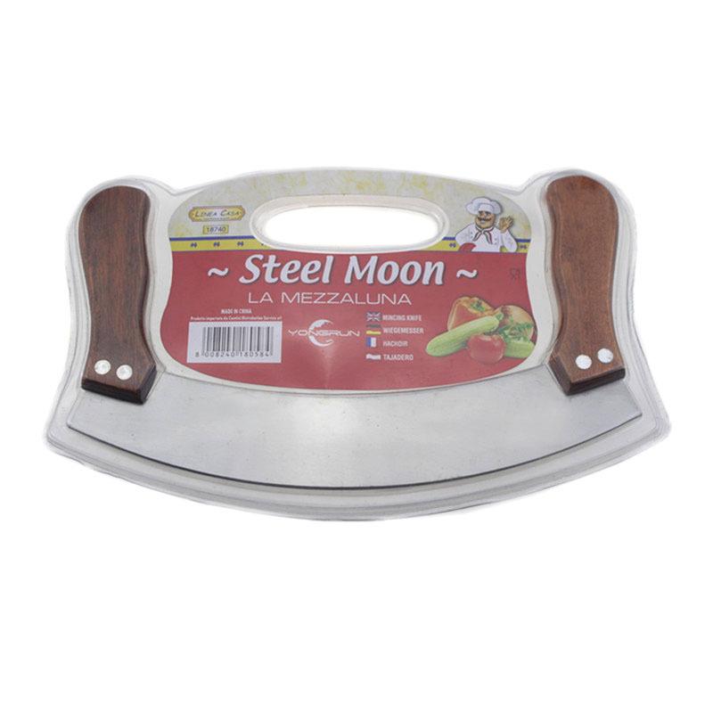 Stainless Steel Rocking Double Blade Nougat Cutter Bakery Tool with Dual Handles Manual Kitchen Knife