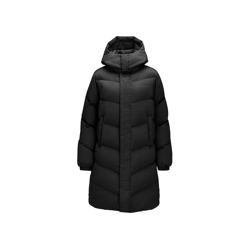 Skechers Sports Alliance Series Comfortable Solid Color Windproof Waterproof Down Jacket Women outerwear L425W018-0018 S