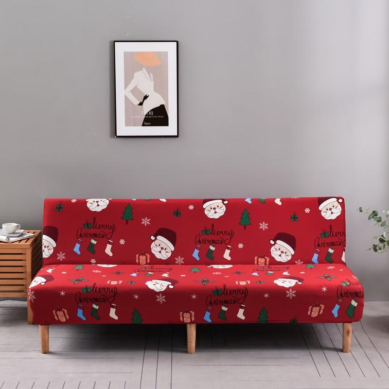 Christmas decoration folding sofa bed cover sofa covers spandex double seat cover slipcovers for living room geometric print