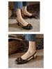 2024 Spring/Summer Women's Retro Peep-Toe Sandals with Metal Buckle and Low Block Heel