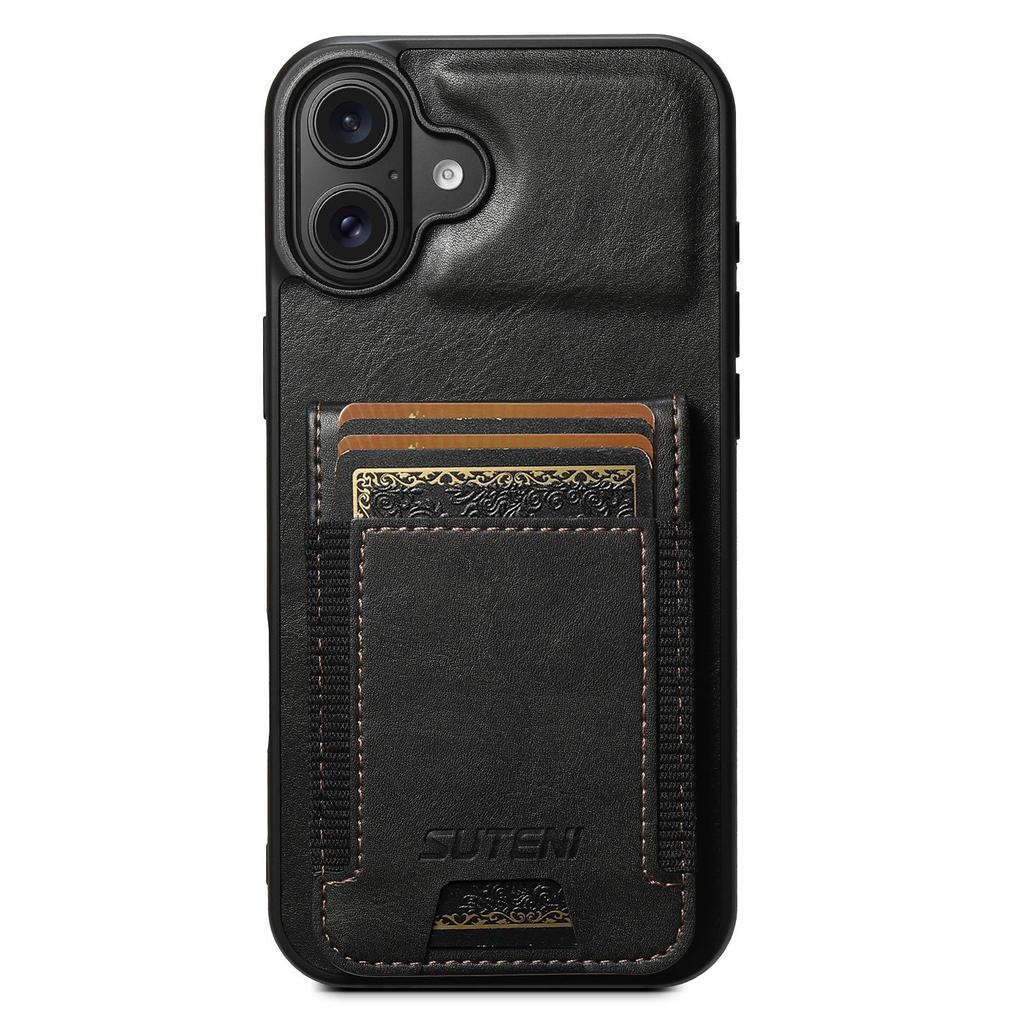 Universal Leather Phone Case with Card Holder & Stand for Apple, Google, Samsung