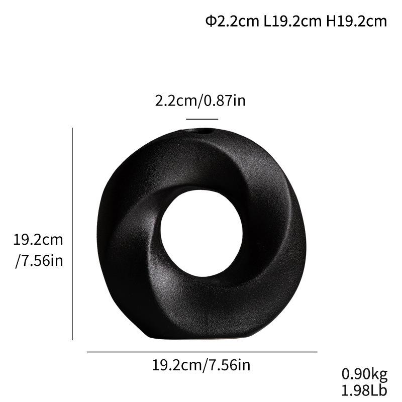 Coil Flower Holder: New Style Decorative Ceramic Desktop Vase
