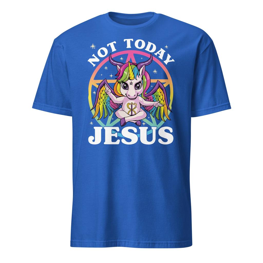 Satanisches Einhorn Nicht Heute Jesus Satan Einhorn Baphomet Siegel T-Shirt Größe S-3XL
