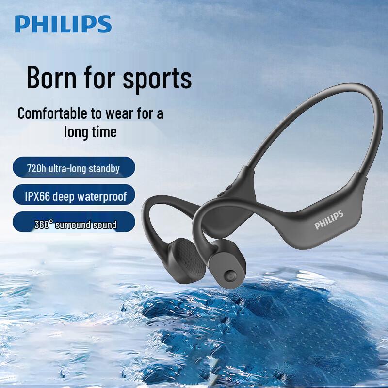 Philips TAA6609C Open-Ear Bone Conduction Bluetooth Sports Headphones