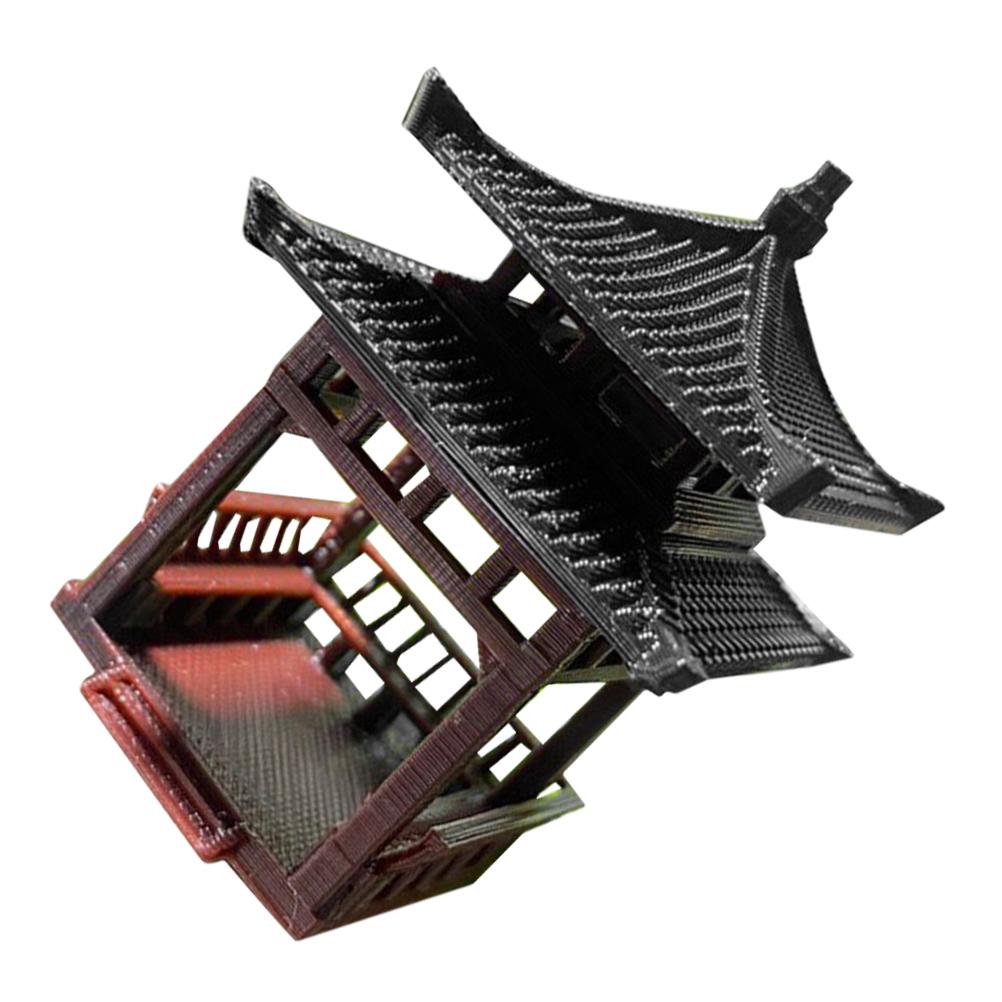 Miniatur Pavillon Figur Gartendekoration Statue Outdoor Zen Gartenbau Ornamente Hof Gebäude Modell Mikro Landschaft Pavillon