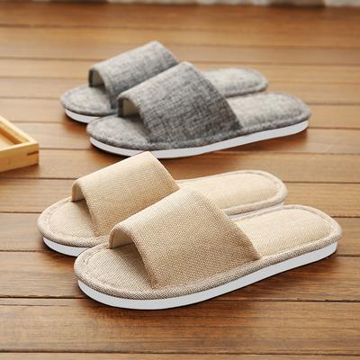Linen Slippers Spring and Autumn Four Seasons Indoor Home Non-slip Cotton and Linen Home Summer Couple