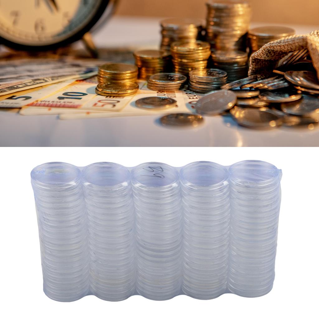 Brand New Parts Suitable Supply Useful Coin Storage Holder Plastic Round Set 100Pcs 39MM Capsule Case Container