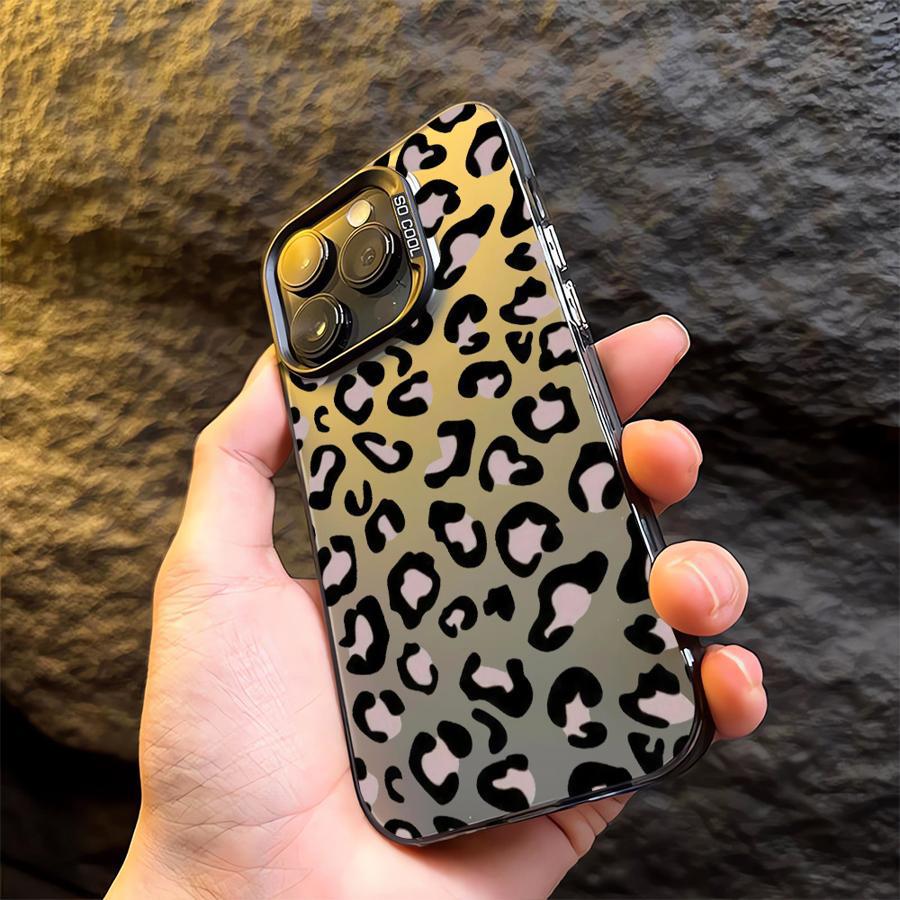 Leopard Print Pattern Six Color Phone Case For iPhone 16 15 14 13 12 11 Pro Max 7 8 Plus XR XS Max Shockproof Matte Back Cover