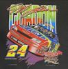 Vintage jeff gordon nascar 1997 černé fruit of the loom unisex tričko s-5xl Unisex tričko