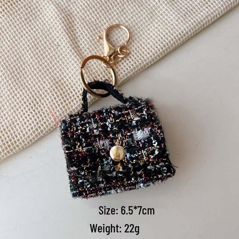 Fashion Mini Bag Keychain: Charm Pendant, Backpack, Handbag, Coin Purse, and Earphone Storage.