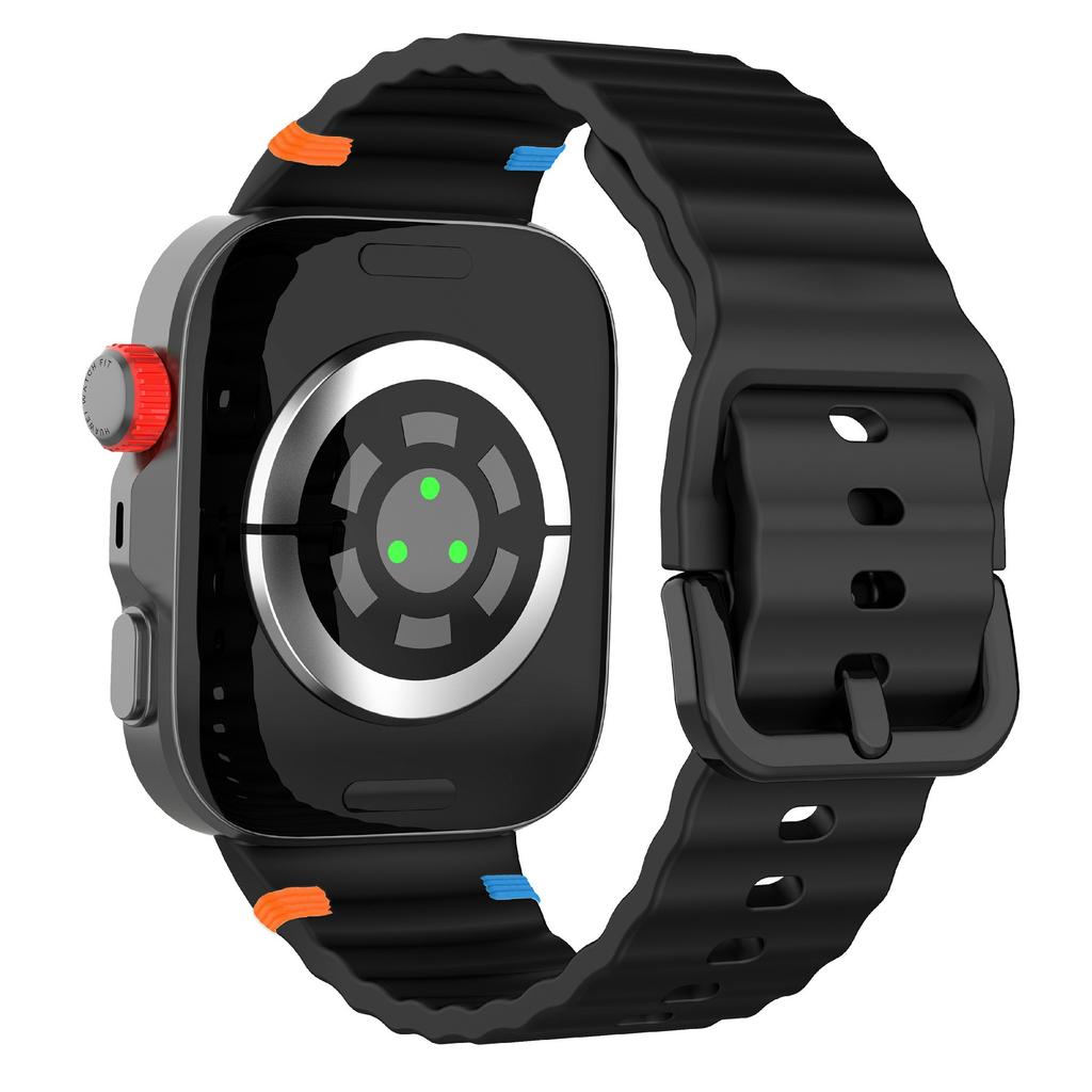 Silikon Uhrenarmband für Huawei Watch Fit 4 Pro/Fit 4/Fit 3 Design mit Wellennähten Handgelenkband