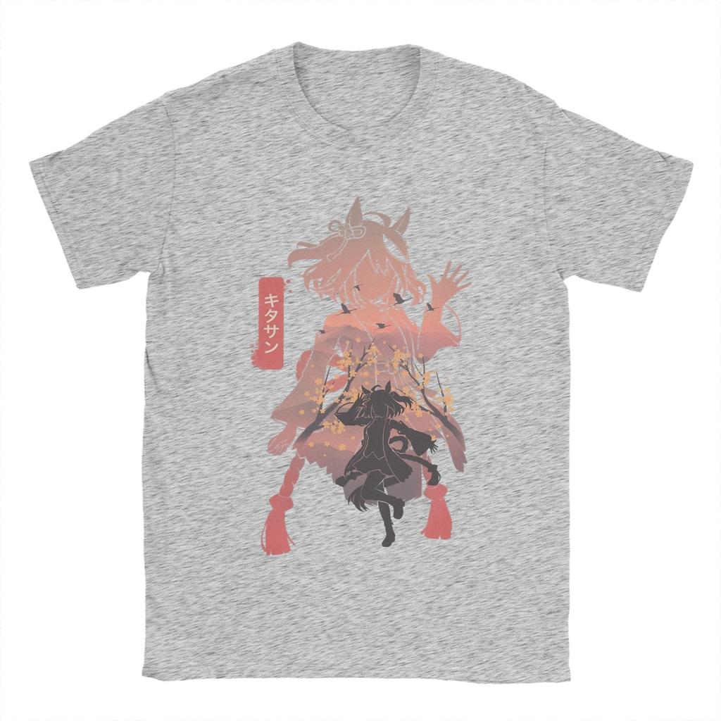 Unisex TShirt Kitasan Black Uma Musume Anime Funny 100 Cotton Tees Short Sleeve T Shirts Round Neck Clothing Gift Idea