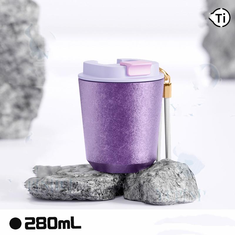 Thermal Insulated Coffee Travel Mug with Lid Leakproof Titanium Liner Tumbler for Hot And Cold Drinks