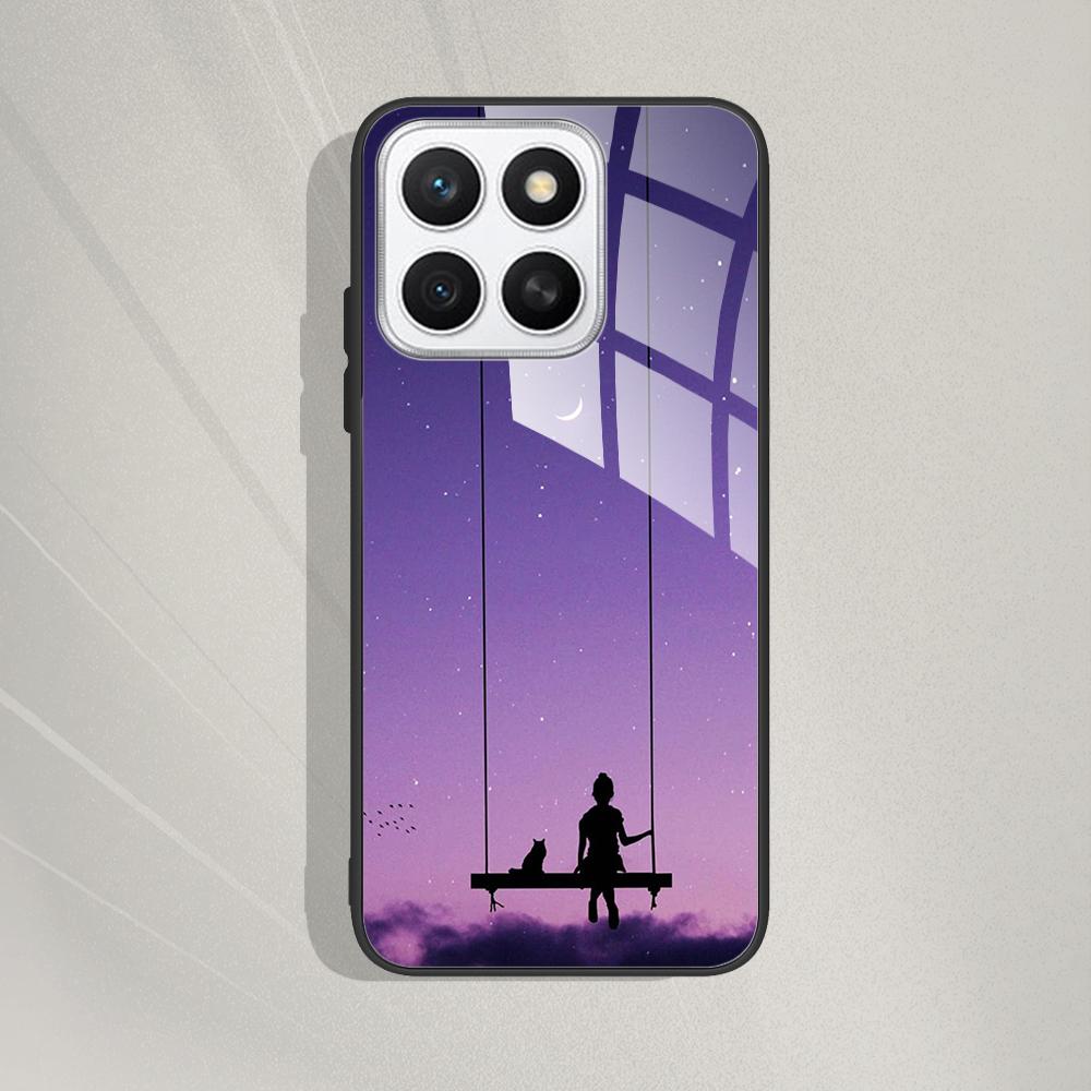 For Honor X8c Case Cover Tempered Glass Case Hard Coque Bumper Case For Honor X8C HonorX8c X 8 C Fundas Protect Cartoon Cover
