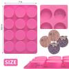 Runde Schokoladen-Keksformen Oreo Schokolade Silikonform 12-Mulden Zylinder Silikonformen für Gelee Mini-Kuchen Muffin Backen