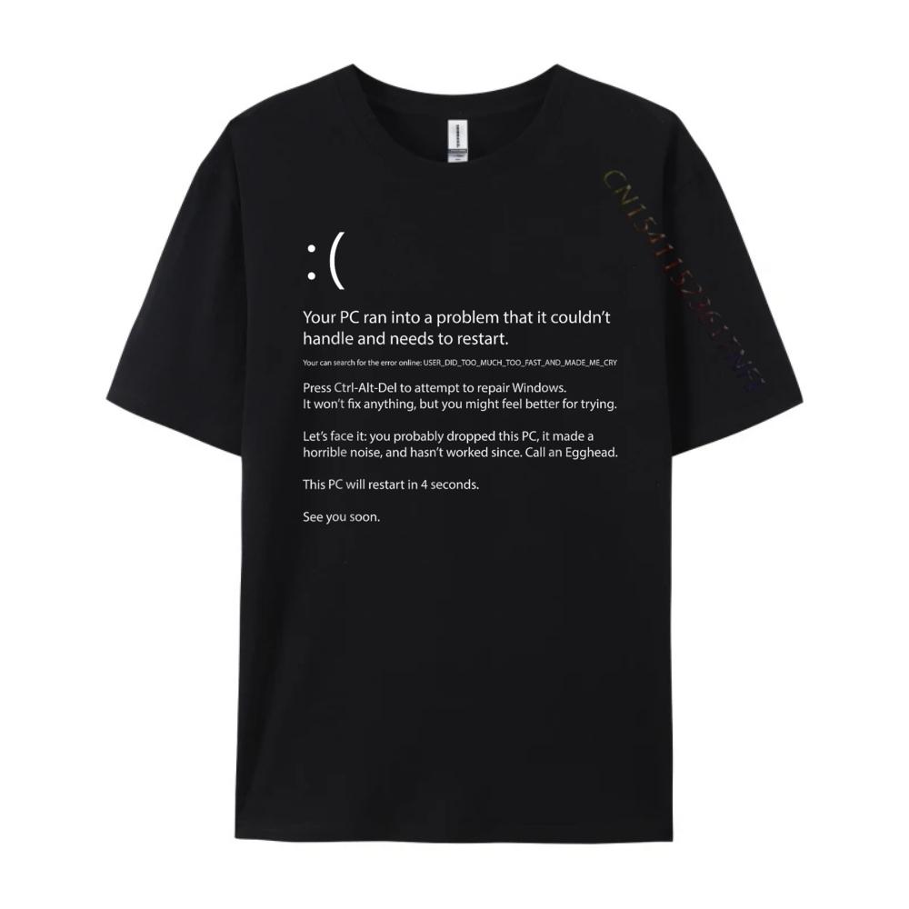 Blue Screen Of Death Windows Error Computer Geek Tee Shirt Clothes Meme Tshirt Plus Size Mardi Gras