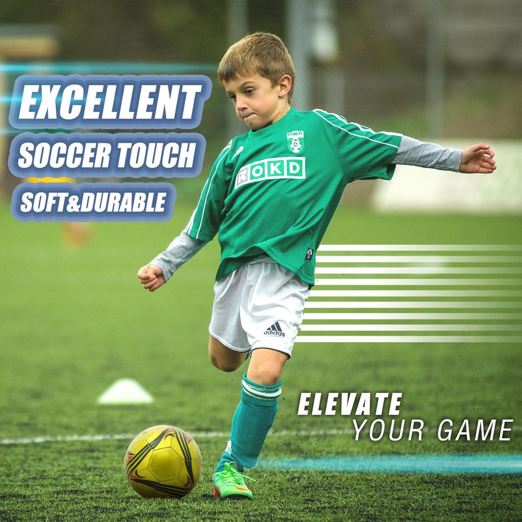 Fantecia Bomba Tamanho Futebol Couro Treino Certificado para Ensino Médio e Fundamental Bola Preto Dourado, 5, Incluído, Bola, Adultos, Faculdade, Escola,