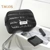 Women Padded Makeup Bag Portable Cosmetic Organizer Waterproof Zippered Handbag Toiletry Pouch for Girls Travel Home Use