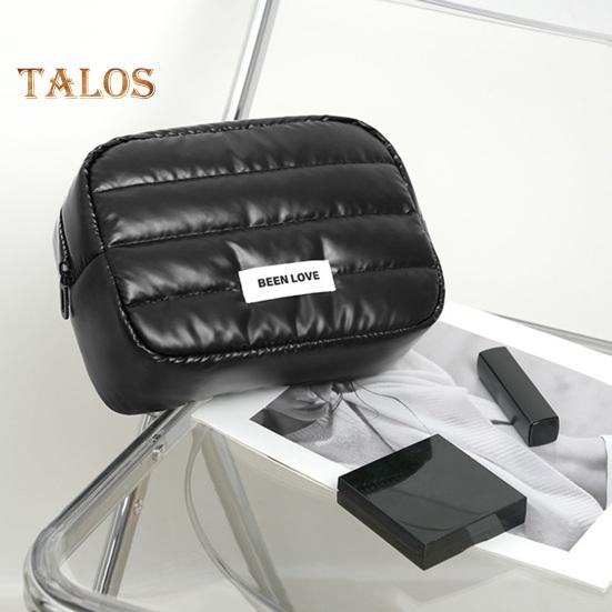 Women Padded Makeup Bag Portable Cosmetic Organizer Waterproof Zippered Handbag Toiletry Pouch for Girls Travel Home Use