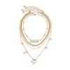 Vintage Irregular Imitation-Pearl Pendant Choker Necklace Women Wedding Bridal Goth Flat Snake Chain Neck Jewelry New
