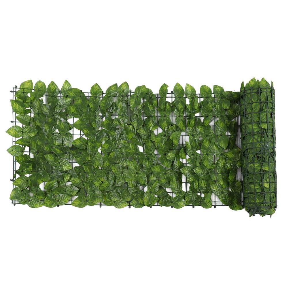 Faux Leaf Hedge Simulation Prevent Leaves Falling Off Decorative Artificial Fence Screen for Balcony Courtyard Color