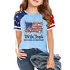 Kids Independence Day Graphic T Shirt Short Sleeve Casual Tee USA Patriotic Print Crew Neck Top for Boys Girls