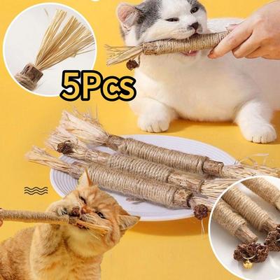1/3/5Pcs Natural Matatabi Pet Cat Snacks Sticks Cleaning Tooth Catnip Cat Toys Actinidia Silvervine Pet Toy For Cats Accessories