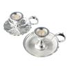 12*5.1 CM Decorative Candle Plates Gold/Silver/Bronze Table Top Ornament  Living Room