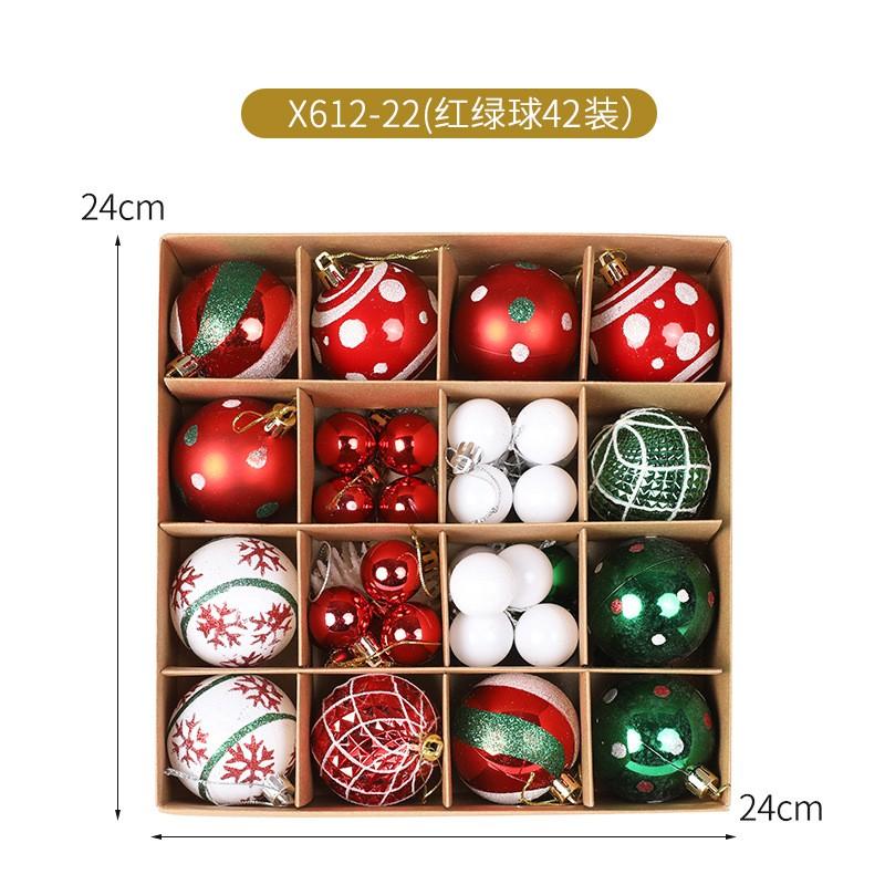 36pcs Christmas Tree Decorations Shiny PVC Ornament Balls Hanging Decor Holiday Party Home Xmas Display