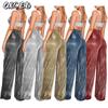 QICED Damenmode, lässig, einfarbig, bedruckt, Hosen und Caprihosen