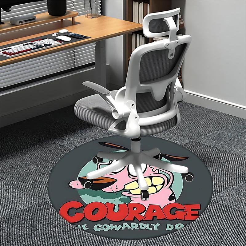 

Courage Cowardly Dog, Chair mat Round Rug Office carpet, Non slip, Suitable for Living Rooms, Bedrooms decor.1205182a 80cm by 80cm